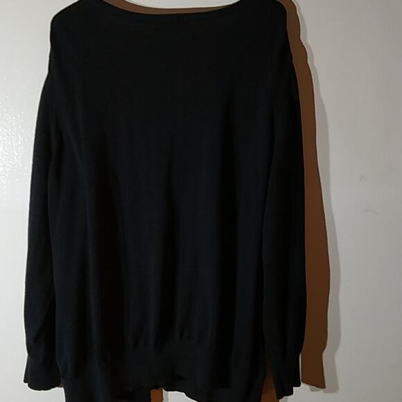 Jessica London Women's Size 26/28 black sweater with embroidery - Picture 6 of 9